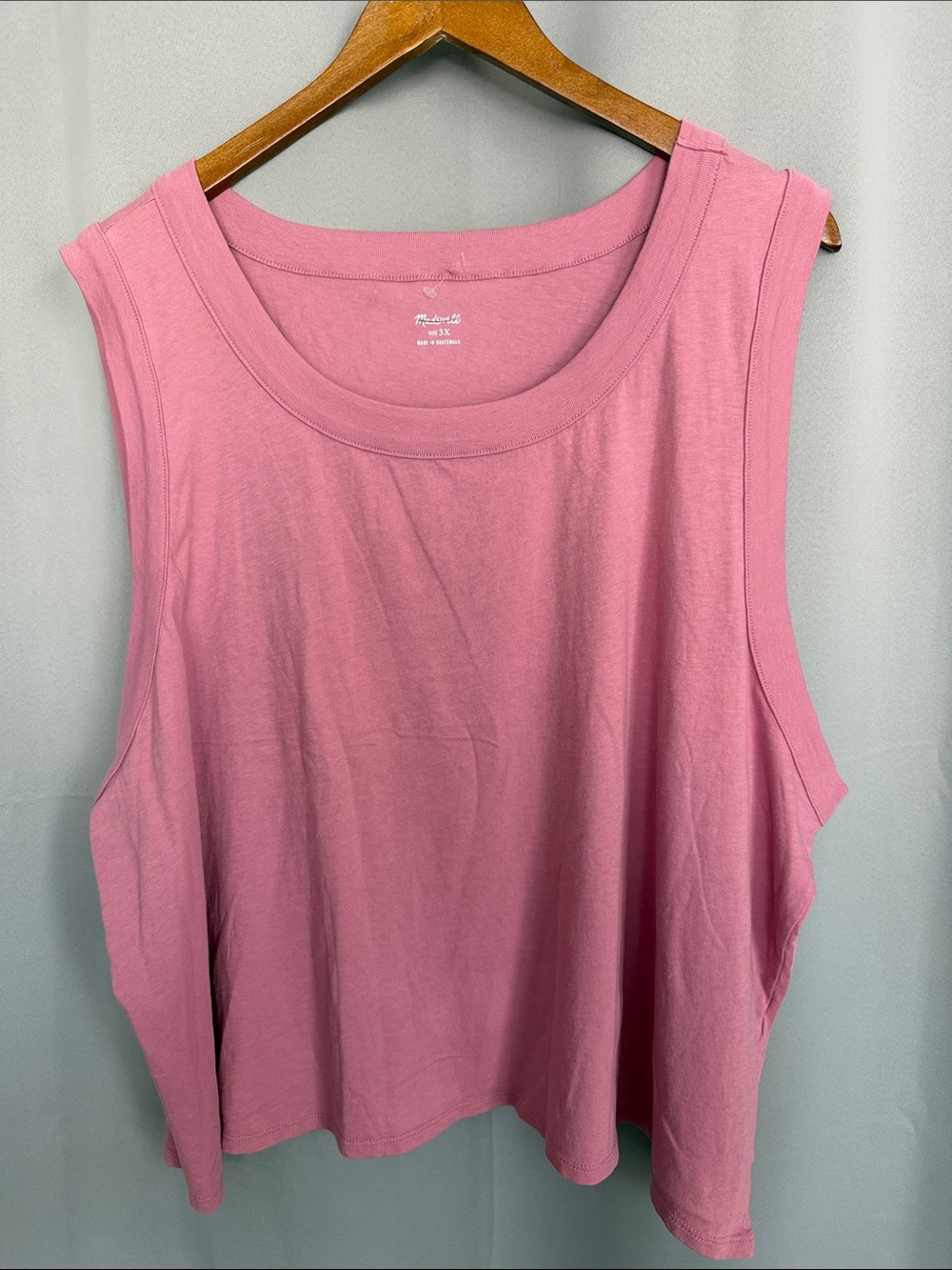 Madewell Sleeveless Scoop-Neck Tank in Rose Pink NWOT summer casual Size 3X